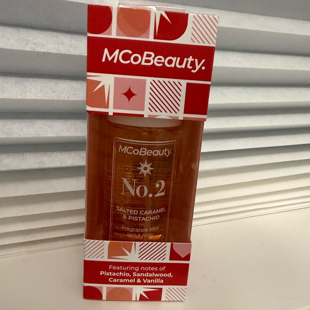 New MCoBeauty salted caramel and pistachio fragrance mist #fragrance